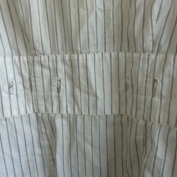 Carole Little Vintage White Subtle Stripe Blouse Size XL - Picture 2 of 7